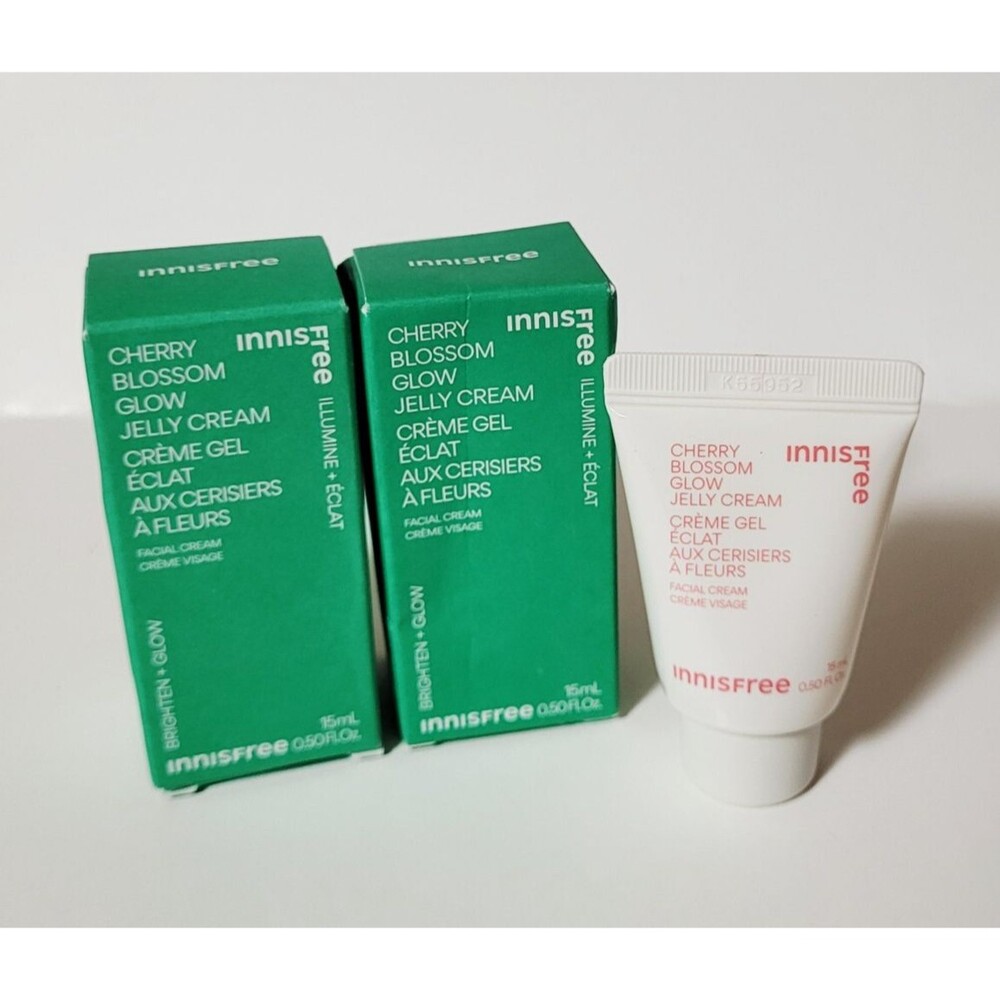 2 Innisfree Cherry Blossom Glow Jelly Cream Facial Cream Brightens Glowing Skin